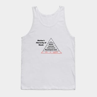 Maslow's Hierarchy of Vegans Tank Top